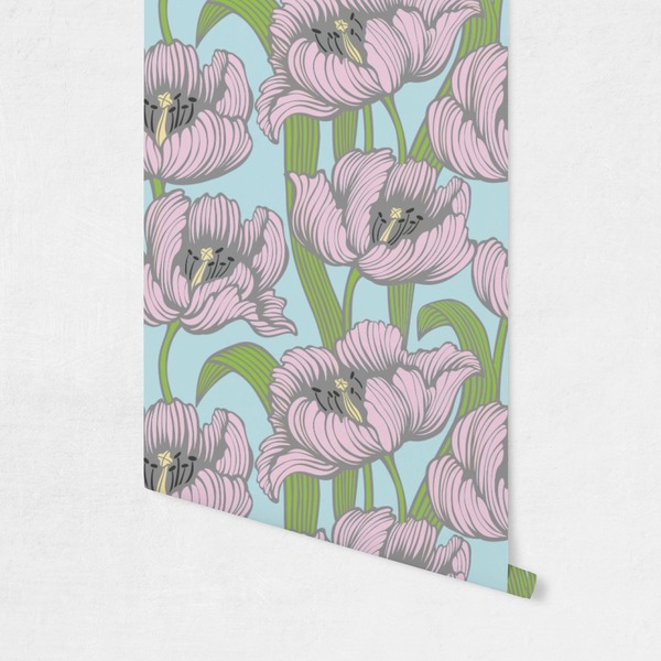 Wild Tulips Wallpaper on Wall