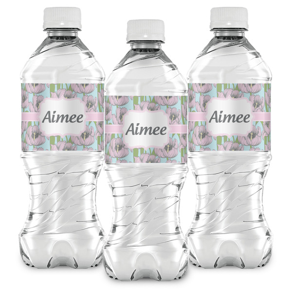 Wild Tulips Water Bottle Labels - Front View