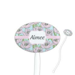 Wild Tulips Oval Plastic Stir Sticks (Personalized)