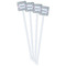 Wild Tulips White Plastic Stir Stick - Double Sided - Square - Front