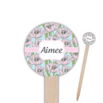 Wild Tulips Round Wooden Food Picks (Personalized)