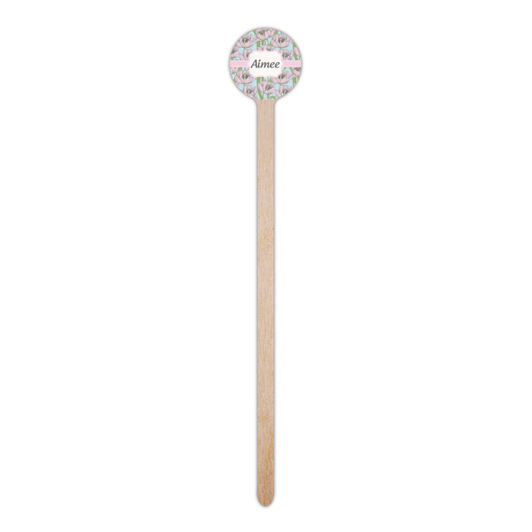 Wild Tulips Wooden 6" Stir Stick - Round - Single Stick