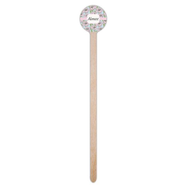 Wild Tulips Wooden 7.5" Stir Stick - Round - Single Stick