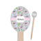 Wild Tulips Oval Wooden Food Picks - Single Sided (Personalized)