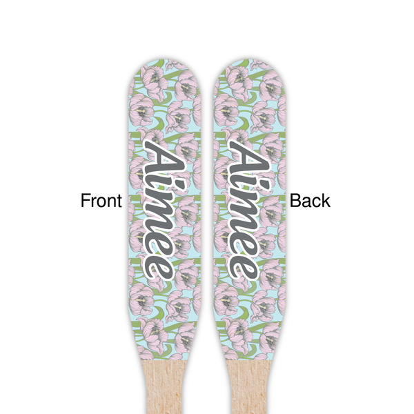 Wild Tulips Wooden Food Pick - Paddle - Double Sided - Front & Back