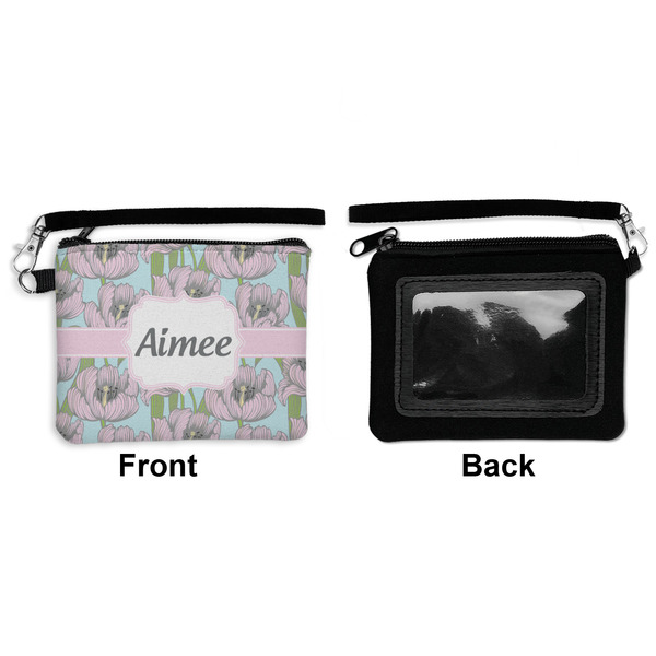 Wild Tulips Wristlet ID Cases - Front & Back
