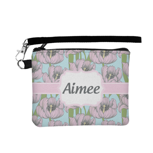 Custom Wild Tulips Wristlet ID Case w/ Name or Text