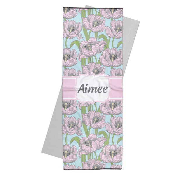 Custom Wild Tulips Yoga Mat Towel (Personalized)