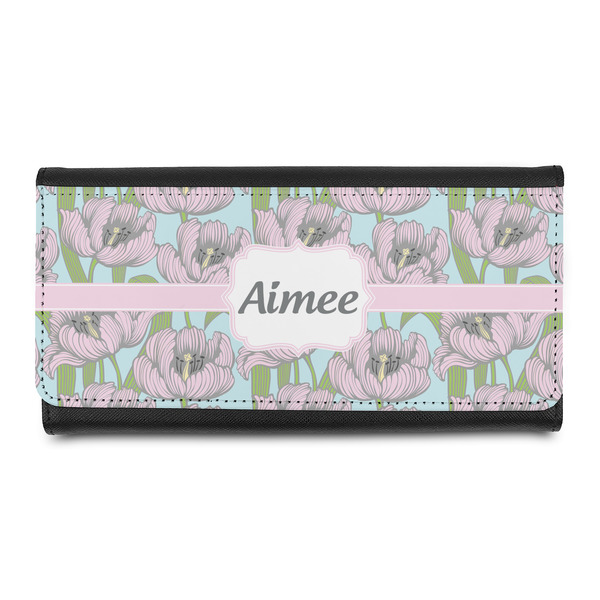 Custom Wild Tulips Leatherette Ladies Wallet (Personalized)