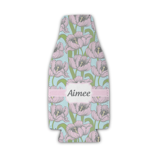 Custom Wild Tulips Zipper Bottle Cooler (Personalized)