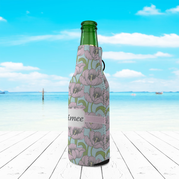 Wild Tulips Zipper Bottle Cooler - LIFESTYLE