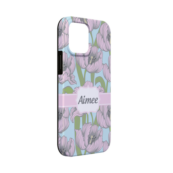 Custom Wild Tulips iPhone Case - Rubber Lined - iPhone 13 Mini (Personalized)