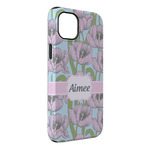 Wild Tulips iPhone Case - Rubber Lined - iPhone 14 Plus (Personalized)
