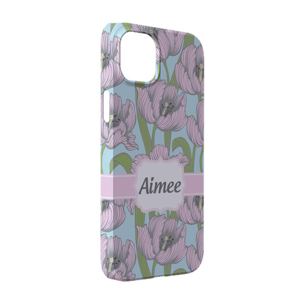 Custom Wild Tulips iPhone Case - Plastic - iPhone 14 Pro (Personalized)
