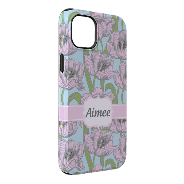 Custom Wild Tulips iPhone Case - Rubber Lined - iPhone 14 Pro Max (Personalized)