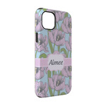 Wild Tulips iPhone Case - Rubber Lined - iPhone 14 (Personalized)