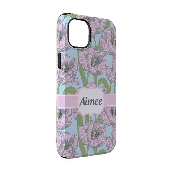 Custom Wild Tulips iPhone Case - Rubber Lined - iPhone 14 (Personalized)