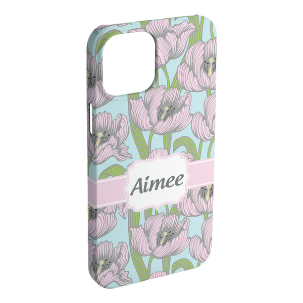 Custom Wild Tulips iPhone Case - Plastic - iPhone 15 Plus (Personalized)