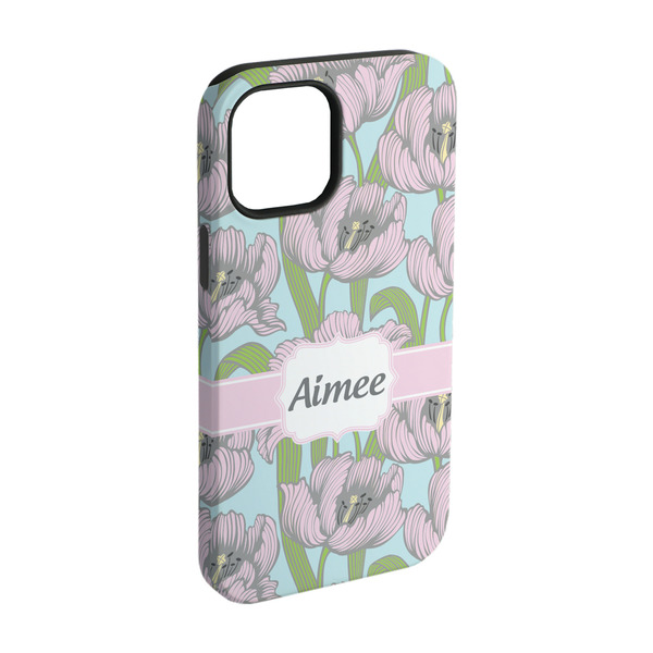 Custom Wild Tulips iPhone Case - Rubber Lined - iPhone 15 (Personalized)