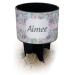 Wild Tulips Black Beach Spiker Drink Holder (Personalized)