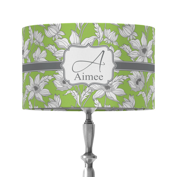 Wild Daisies 12" Drum Lampshade - ON STAND (Fabric)