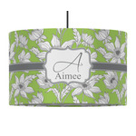 Wild Daisies 12" Drum Pendant Lamp - Fabric (Personalized)