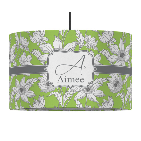 Wild Daisies 12" Drum Lampshade - PENDANT (Fabric)
