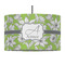 Wild Daisies 12" Drum Pendant Lamp - Fabric (Personalized)
