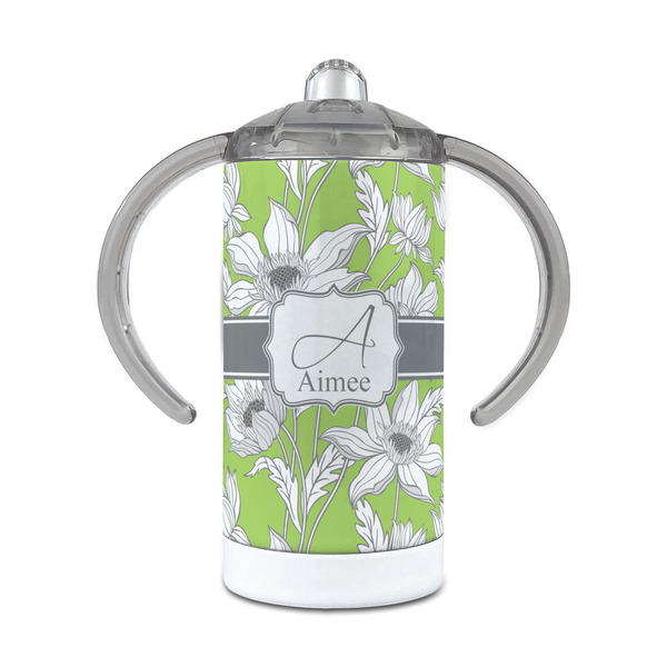 Custom Wild Daisies 12 oz Stainless Steel Sippy Cup (Personalized)