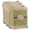 Wild Daisies 3 Reusable Cotton Grocery Bags - Front View