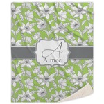 Wild Daisies Sherpa Throw Blanket (Personalized)