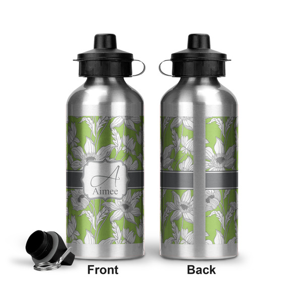 Wild Daisies Aluminum Water Bottle - Front and Back