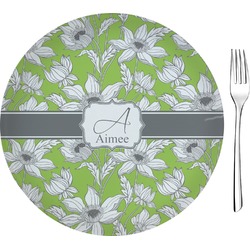 Wild Daisies 8" Glass Appetizer / Dessert Plates - Single or Set (Personalized)