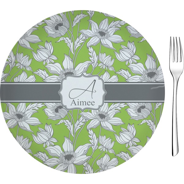 Custom Wild Daisies 8" Glass Appetizer / Dessert Plates - Single or Set (Personalized)