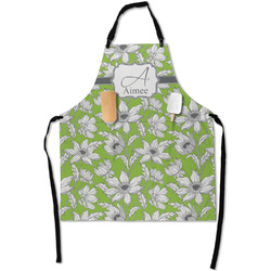 Wild Daisies Apron With Pockets w/ Name and Initial
