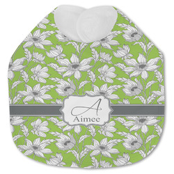 Wild Daisies Jersey Knit Baby Bib w/ Name and Initial