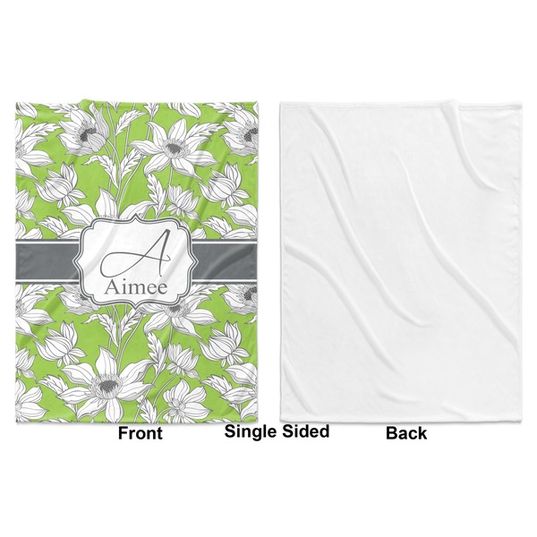 Wild Daisies Baby Blanket (Single Side - Printed Front, White Back)
