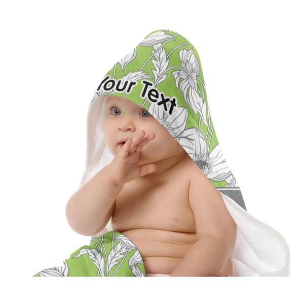 Wild Daisies Baby Hooded Towel on Child