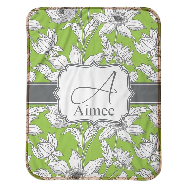 Wild Daisies Baby Sherpa Blanket - Flat