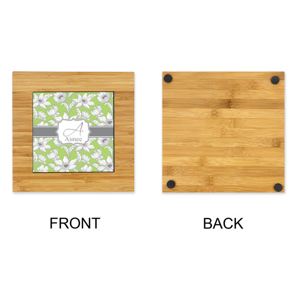 Wild Daisies Bamboo Trivet with 6" Tile - APPROVAL