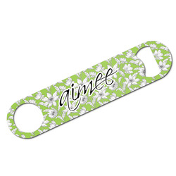 Wild Daisies Bar Bottle Opener - White w/ Name and Initial