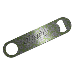Wild Daisies Bar Bottle Opener - Silver w/ Name and Initial