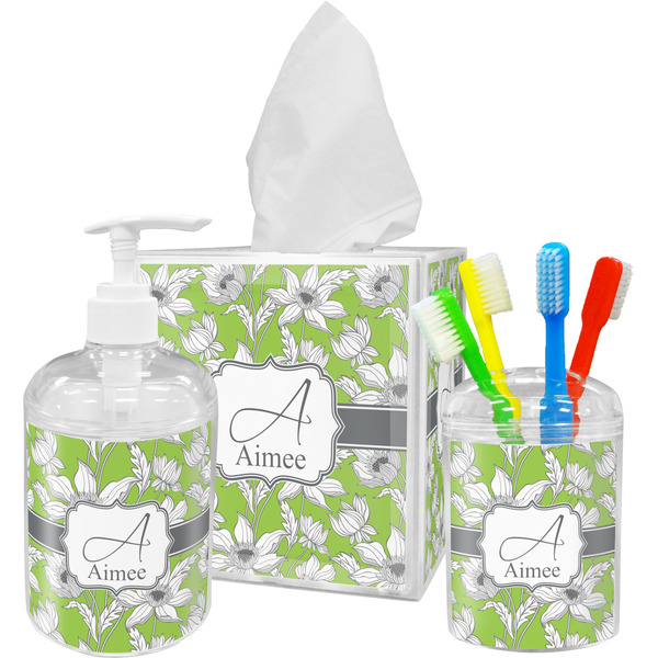 Wild Daisies Bathroom Accessories Set (Personalized)