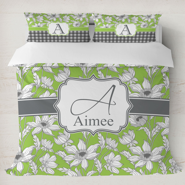 Custom Wild Daisies Duvet Cover Set - King (Personalized)