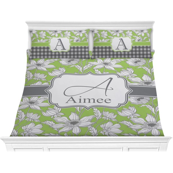 Custom Wild Daisies Comforter Set - King (Personalized)