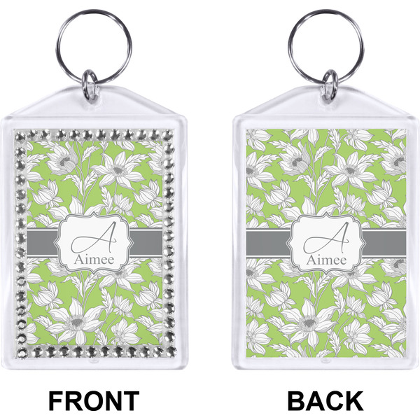 Wild Daisies Bling Keychain (Front + Back)