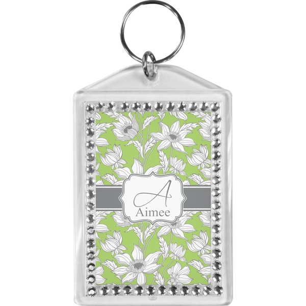 Custom Wild Daisies Bling Keychain (Personalized)