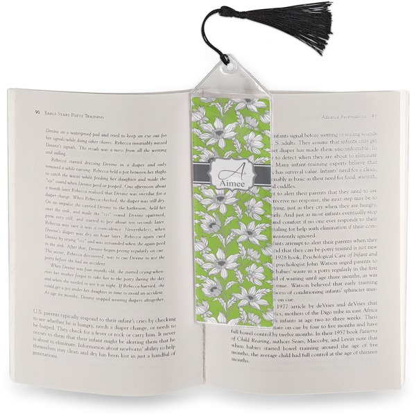 Wild Daisies Bookmark with tassel - In book