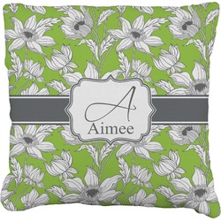 Wild Daisies Faux-Linen Throw Pillow 18" (Personalized)