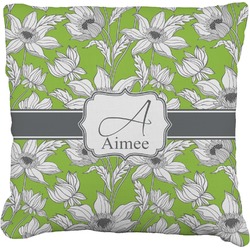 Wild Daisies Faux-Linen Throw Pillow 20" (Personalized)